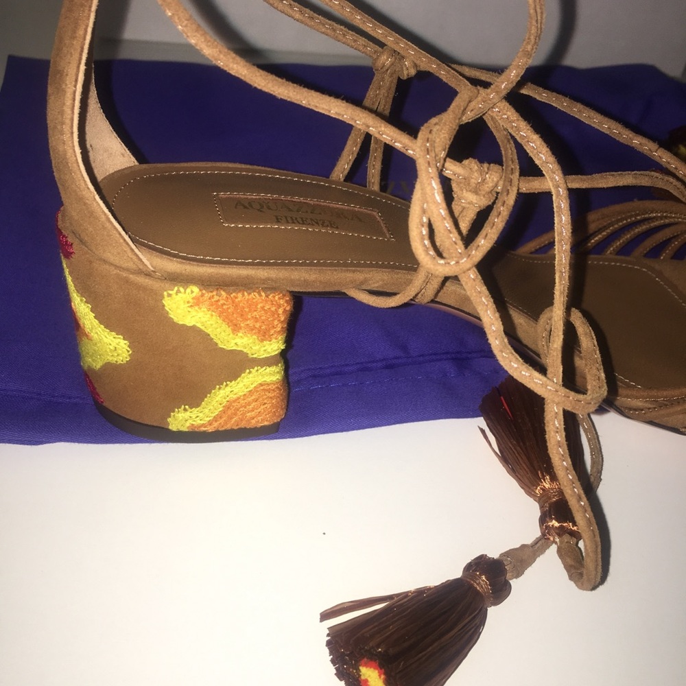 NWT Aquazzura “samba” suede sandals - Picture 7 of 9